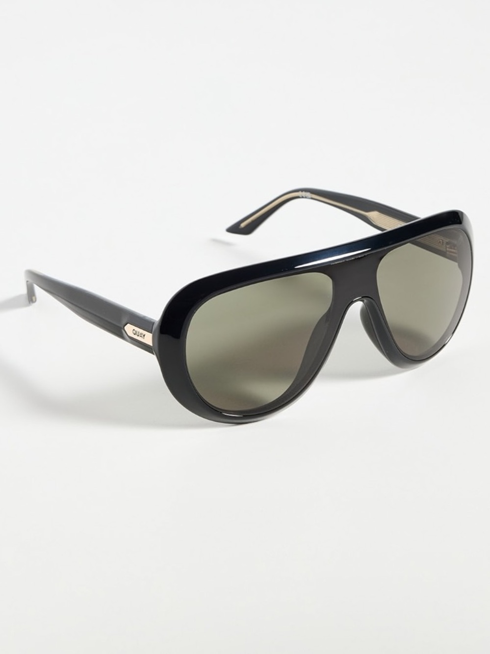 QUAY Set List Aviator Sunglasses In Black New with Case Cat 3 - Picture 4 of 6